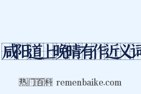 咸阳道上晚晴有作近义词是什么意思的图片